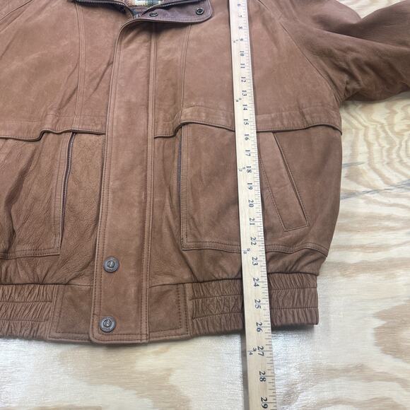 Vintage Wilsons Adventure Bound Bomber Jacket Mens Large Brown Suede Thinsulate - Picture 15 of 16